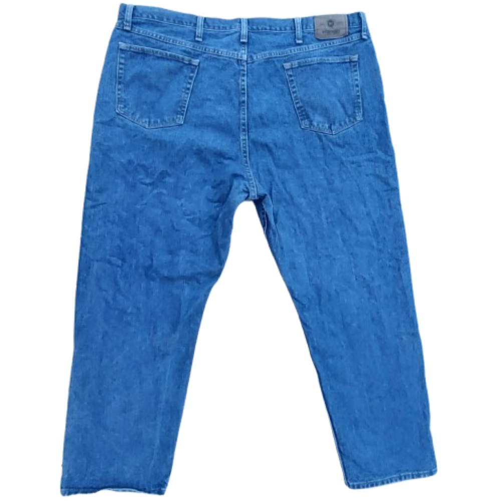 Wrangler Five Star Relaxed Fit Blue Denim Cotton Jeans - Picture 5 of 10